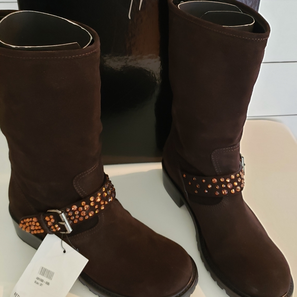 Authentic Giuseppe zanotti  suede  srwavoski  boot